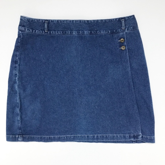 Woolrich Dresses & Skirts - Woolrich A-Line Jean Denim Wrap Skirt 12
